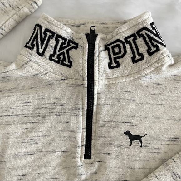 Pink Marled French Terry Cloth Pull-over Sweatshirt Size XS - Picture 5 of 11